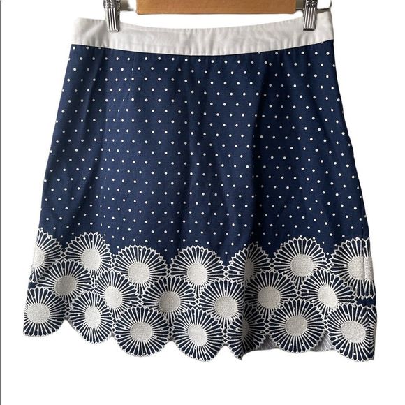 Boden Blue and White A-Line Skirt - Picture 5 of 14